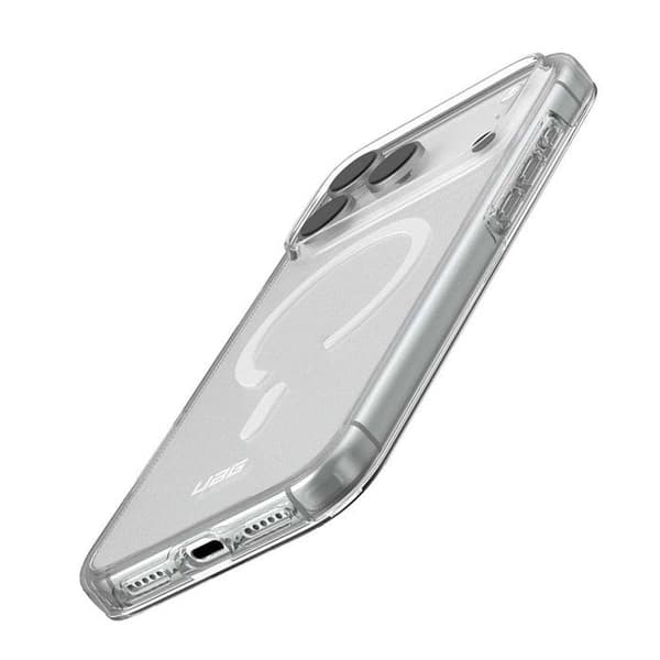 UAG Transparent Militärstandard Förstärkt MagSafe Skal för iPhone 17 Pro Max Vit