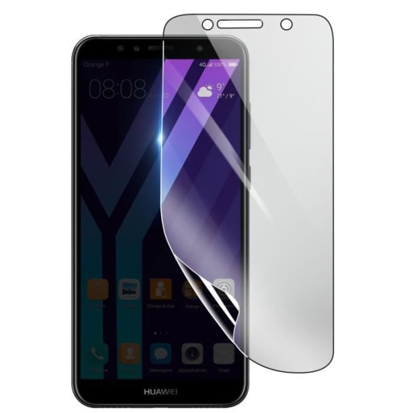 Näytönsuoja - 3MK - Huawei Y6 2018 - Iskunkestävä Hydrogeeli - Läpinäkyvä - Naarmuuntumaton Transparent