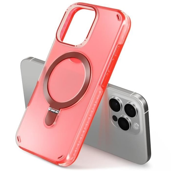 Coque MagSafe - iPhone 16 Pro Max - Stødabsorberende - Fleksibelt Stativ - Nem Installation Röd