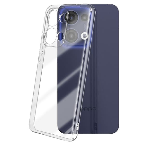 Coque - Oppo - Reno 13 - Silikon Transparent - Stötsäker - Mjuk Vit