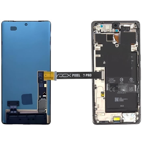 Nappe Test Skærm - AVIZAR - Google Pixel 7 Pro - Diagnose og Reparation - Sort Svart