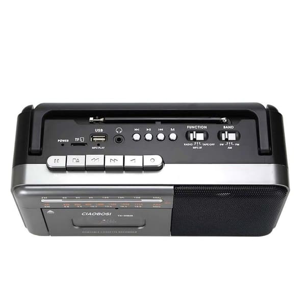 Radio Retro - AVIZAR - Retro - Bluetooth - Kassettspelare - AM/FM/SW-tuner Grå