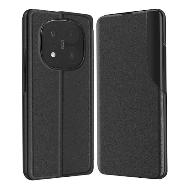 Étui til Xiaomi Redmi Note 14 Pro og 14 Pro Plus Klap Video Støtte Sort Svart