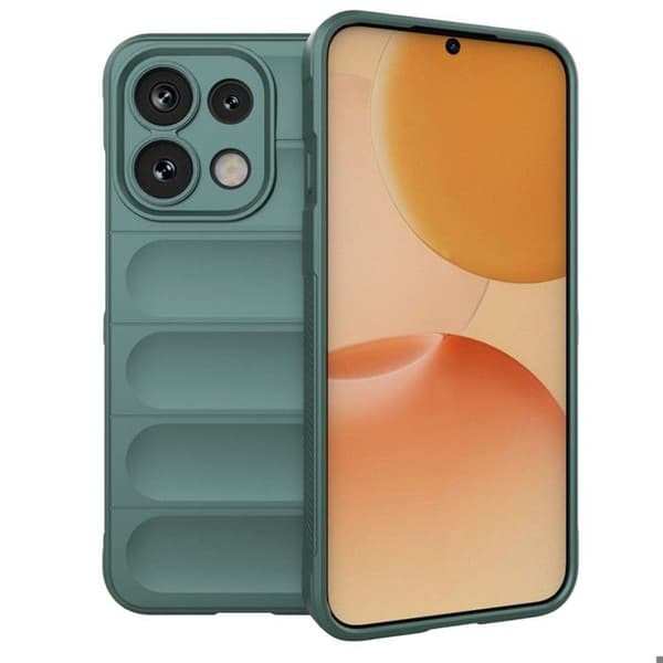 Cover til Oppo Reno 16F / 16 FS med 3D Relief og Antiskrid Greb Grøn Grön
