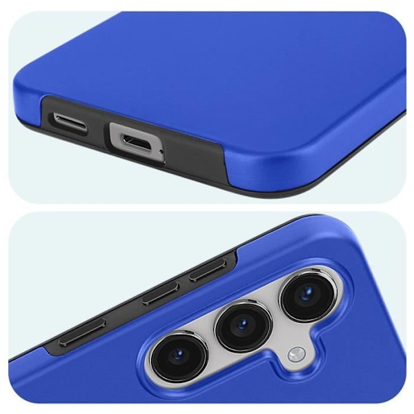 AVIZAR Helfodral till Samsung S24 - Hard and Soft Touch Blue - Fullt skydd Blå