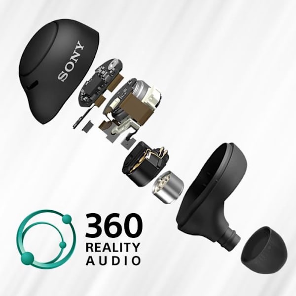Bluetooth 5.0 hovedtelefoner Batterilevetid 10 timer Vandtæt IPX4 Original Sony WFC500 Sort