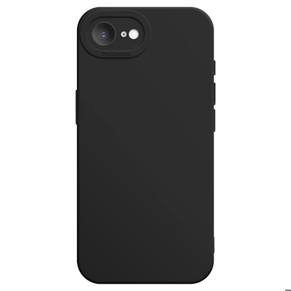 Kotelo - Silikoni - iPhone 16e - Musta - Pehmeä - Tyylikäs Svart