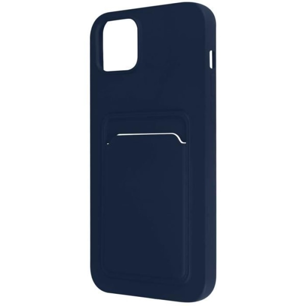 iPhone 14 Plus mjukt silikonfodral Blå korthållare