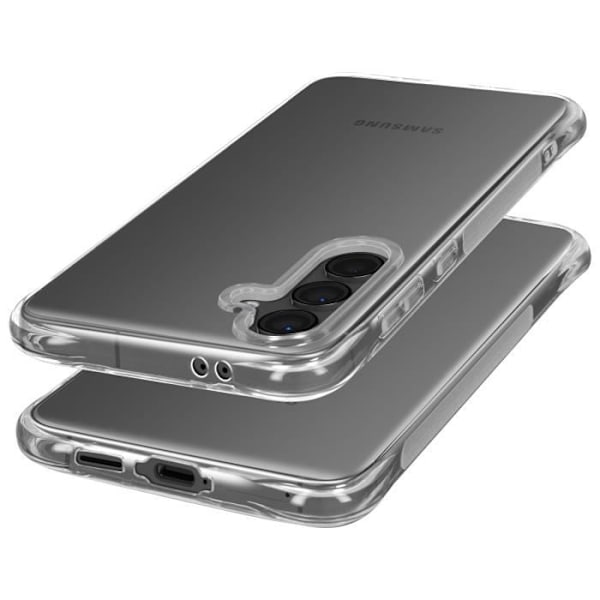 Suojakuori Samsung Galaxy S24 FE:lle - AVIZAR - Iskunkestävät joustavat vahvistetut kulmat - Läpinäkyvä Transparent