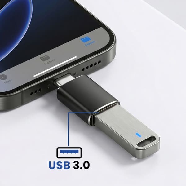 USB-C Uros OTG -sovitin USB 3.0 Naaras Sininen Tähti Musta