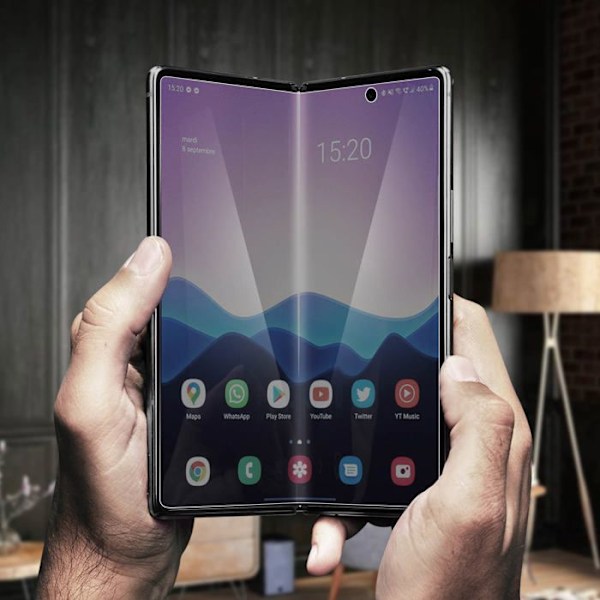 3x Elokuva Samsung Galaxy Z Fold 2 Hydrogeeli Taivutettava Pehmeä Imak Läpinäkyvä Vit