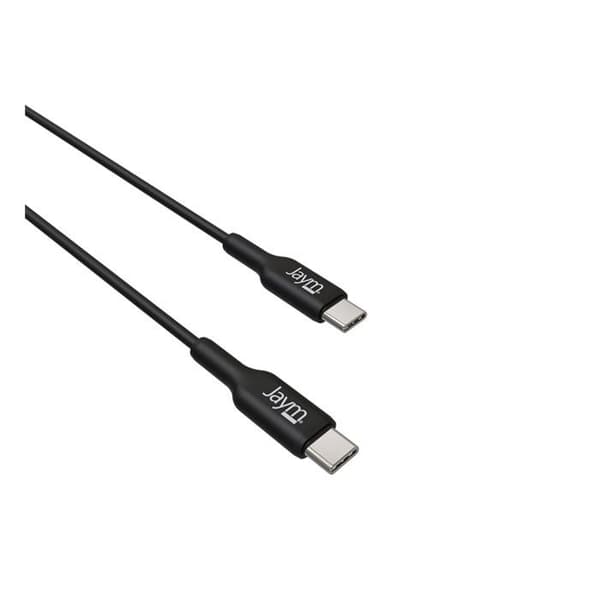 USB-C-kaapeli - JAYM - PD 3.0 - 100W - Lataus ja synkronointi - 1m Musta Svart