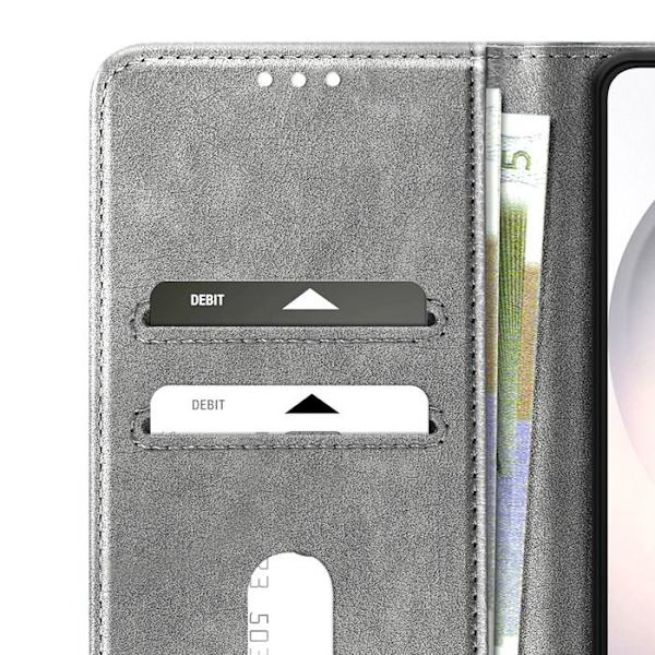 Pungetui til Galaxy S26 Plus Chesterfield Prægning Standfunktion Grå Grå