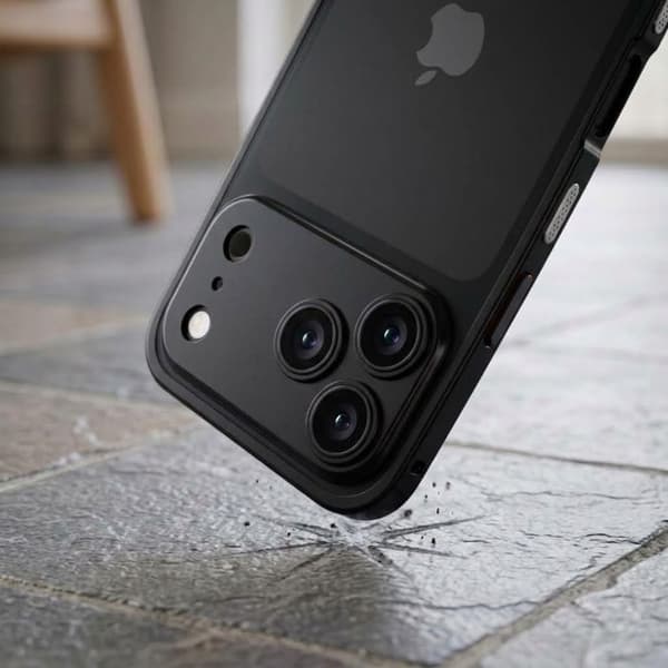 Beskyttelsesdesign til iPhone 18 Pro Stødabsorberende med Indbygget Kamerabeskyttelse Sort Svart