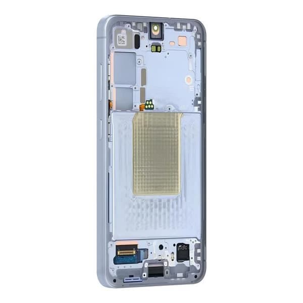 LCD-skærm - SAMSUNG - Galaxy S24 - Touchglas - Original Chassis - Lys Blå Blå