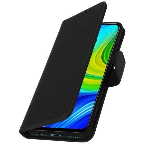 Etui - AVIZAR - Xiaomi Redmi Note 9 - Fuld Hætte - Kortholder - Video Støttefunktion - Sort Svart