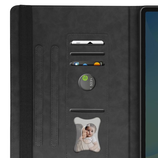 Fodral för Samsung Tab S10 FE Plus Fickdesign Stöd för Video Svart Svart