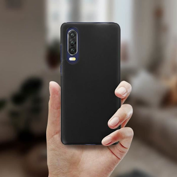 Huawei Coque - P30 - Stødabsorberende - Stiv - Soft Touch - Mat Sort Matte svart