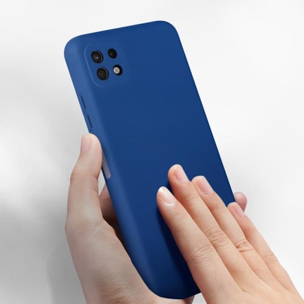 Skyddsskal - AVIZAR - Samsung Galaxy A22 5G - Halvstyv silikon - Soft Touch - Blå Blå