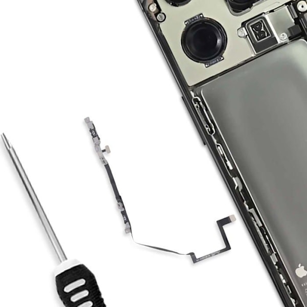 Power- og volumenap til iPhone 16 Pro Max Sort Svart