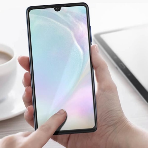 Skyddsglas - AVIZAR - Huawei P30 - Härdat glas 9H - Rep motståndskraftig - Svart Svart