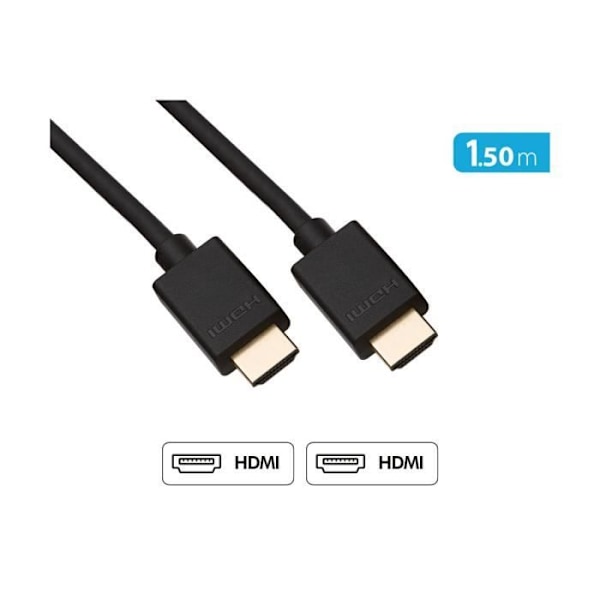 HDMI-kabel - FORCE POWER - 19 stik - 4K - Triple skærmning - 1,5m