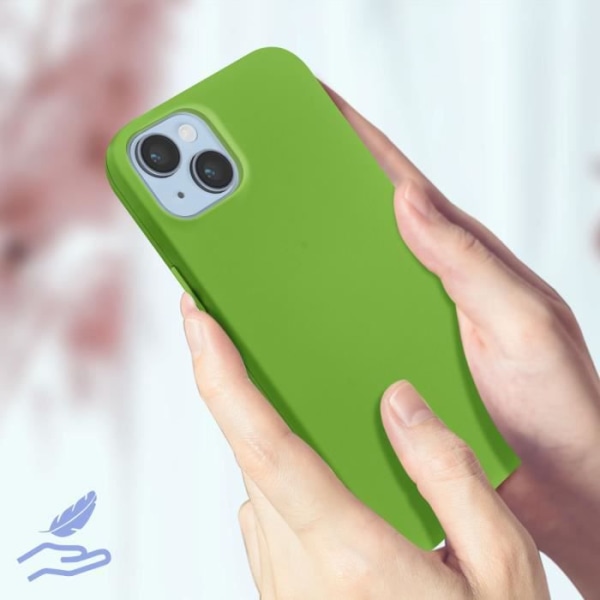 iPhone 14 fodral Halvstyv Soft-touch Fin grön Grön