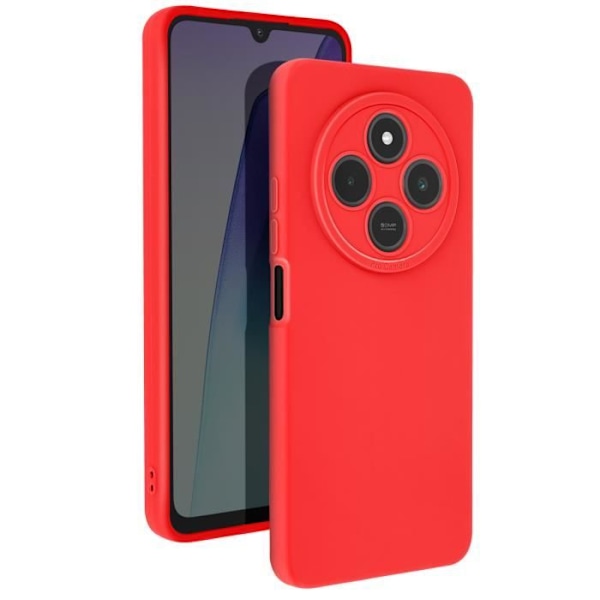 Xiaomi Redmi 14C Suojakuori Silikoni Mat Kameran Estetty Punainen Röd