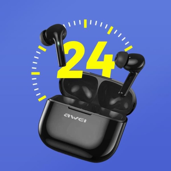 Bluetooth 5.3 -kuulokkeet Kompakti pikalataus IPX6 Vedenpitävä Awei Black