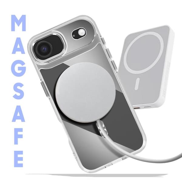 Fodral för iPhone Air Collection Kristallfärg Kompatibel med MagSafe Silver Grå