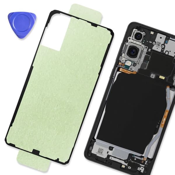 Fäste för batterilock för Galaxy S25 Edge Service Pack Samsung Transparent Vit