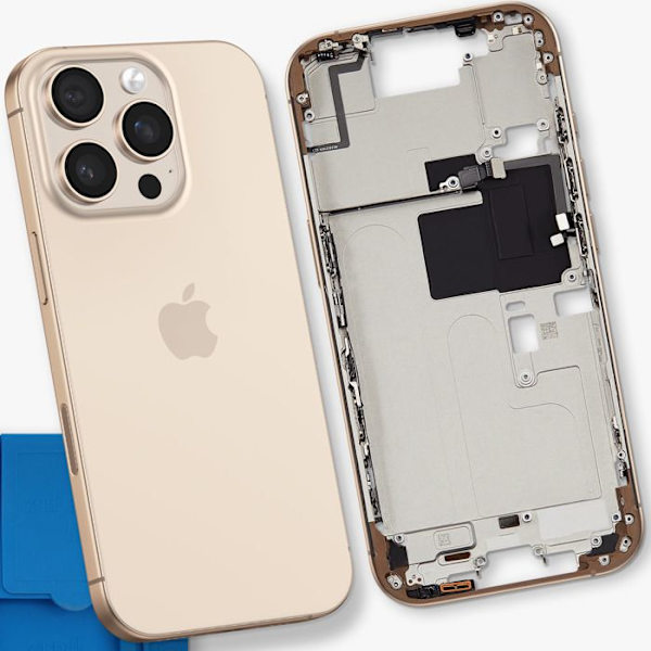Ersättningscentralchassi för iPhone 16 Pro Max Guld Gul