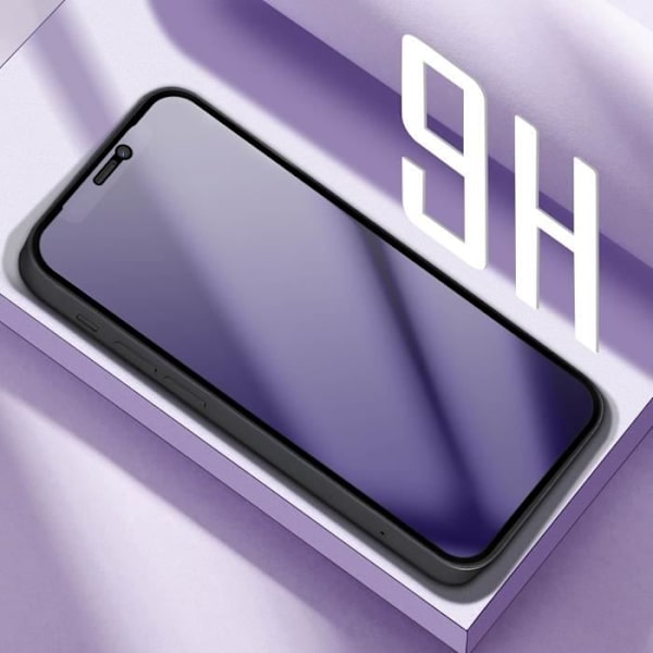 Skärmskydd - AVIZAR - iPhone 12 Mini - Härdat glas - Anti-blått ljus - Reptålig Svart
