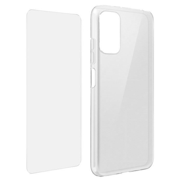 Fodral och skärmskydd - Xiaomi - Redmi Note 10 5G och Poco M3 Pro - Mjuk - Härdat Glas 9H - Transparent Transparent