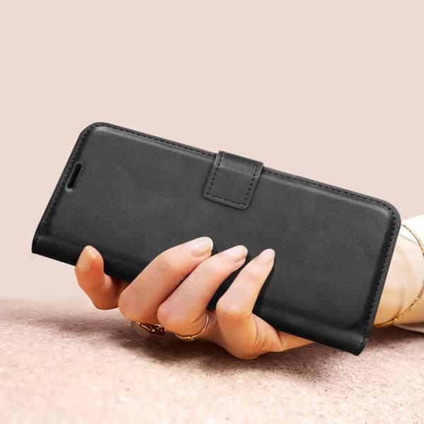 Smartphoneetui - Sony - Xperia 10 V - Øko læder - Silikone - Sort Svart
