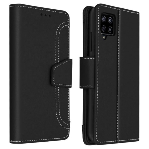 Cover til Samsung Galaxy A42 5G - AVIZAR - Folio Wallet Case Stander Funktion sort svart