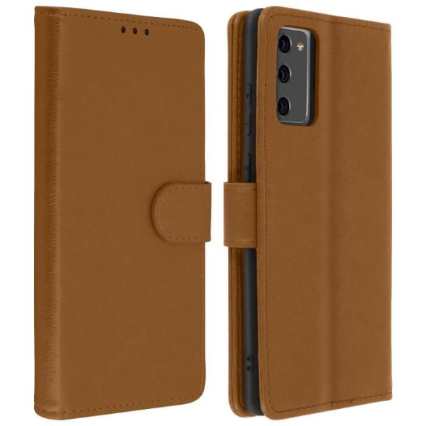 Etui för Samsung Galaxy Note 20 - Chersterfield - Brun - Läder - Semi-styv - Magnetisk kastanj