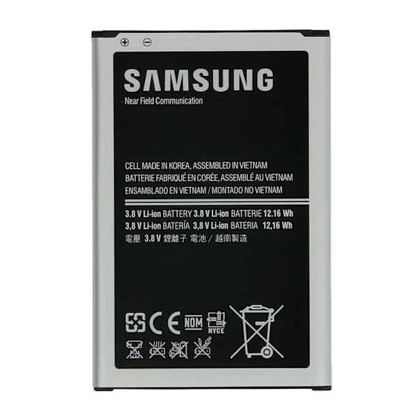 Batteri - Samsung - EB-B800BEBECWW - Lithium Ion - Kompatibel Galaxy Note 3 - 1 års garanti