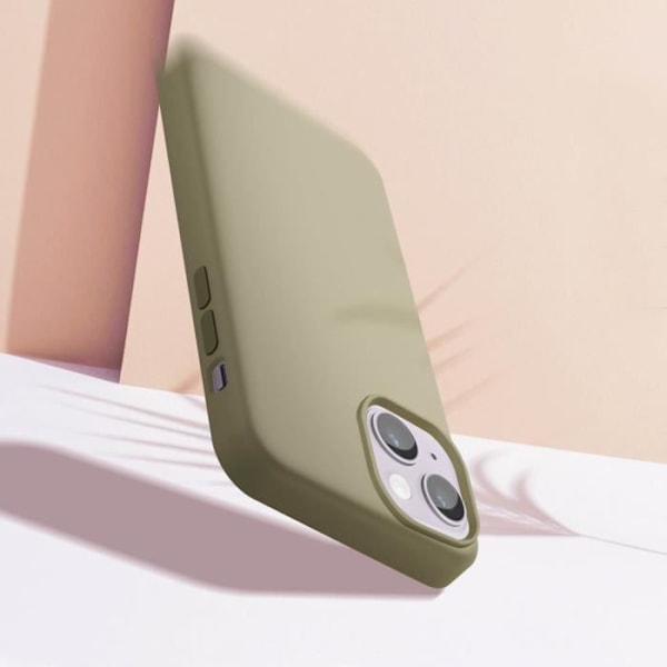 iPhone 14 skyddsfodral - MOXIE - Halvstyv hybrid - Tunt och lätt - Mjuk insida nardo grå