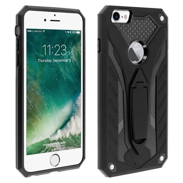 Coque - Forcell - Phantom - iPhone 7/8 - Hybrid Protection - Inbyggd stödfunktion Svart