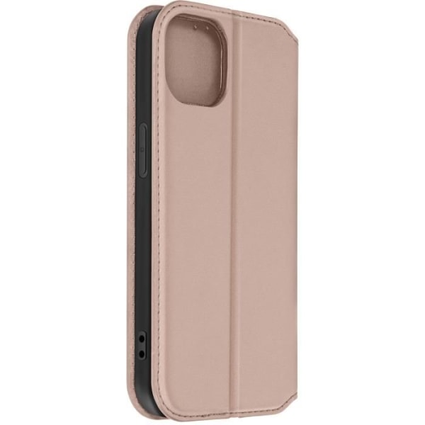 Fodral för iPhone 15 Korthållare Video Support Magnetic Flip Pink