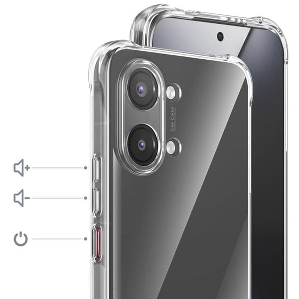 Silicone Cover til Poco X8 Pro Max med Bumperhjørner, Forstærket Stødabsorberende, Transparent Vit