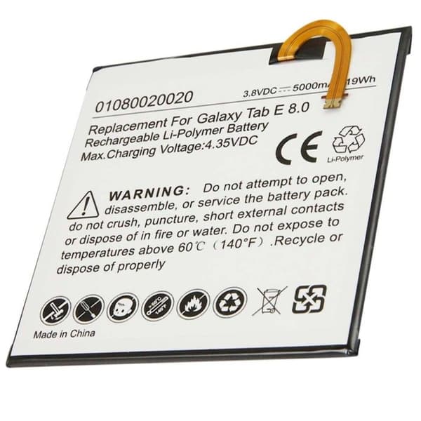 Li-Polymer Batteri - AVIZAR - Galaxy Tab E 8.0 - 5000mAh - 4.35V - Kompatibel med Samsung Vit