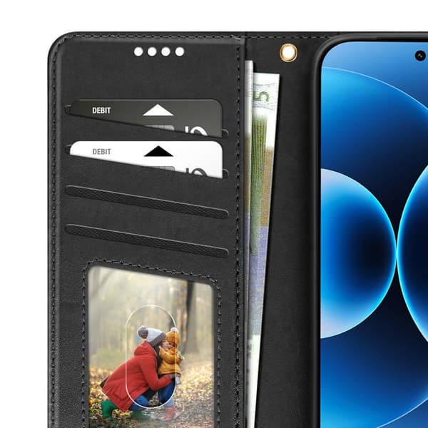 Pungetui til Xiaomi 17 med Foldbar Støttefunktion Sort Svart
