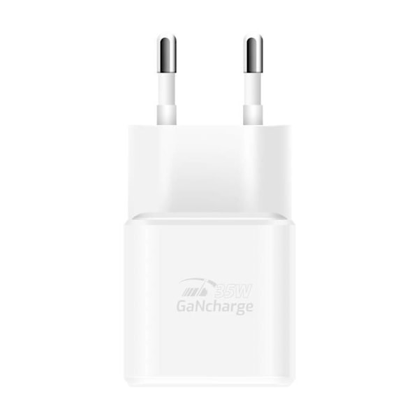 Swissten White Ultra Fast Compact Kevyt GaN USB C 35W -laturi Vit