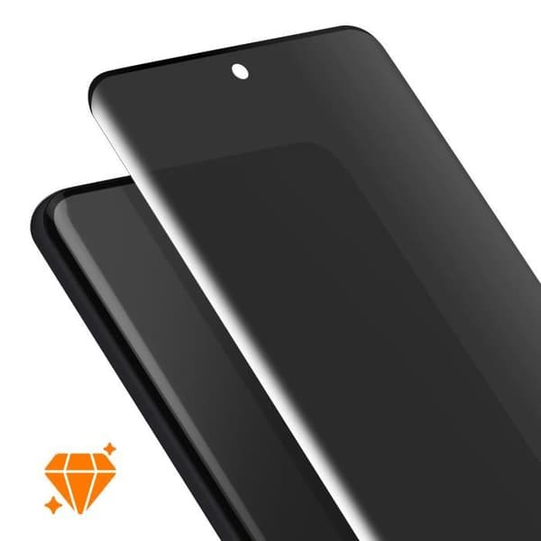 Skärmskydd - iMak - Härdat glas - Antispy - Böjd - För Redmi Note 14 Pro/Pro Plus Svart