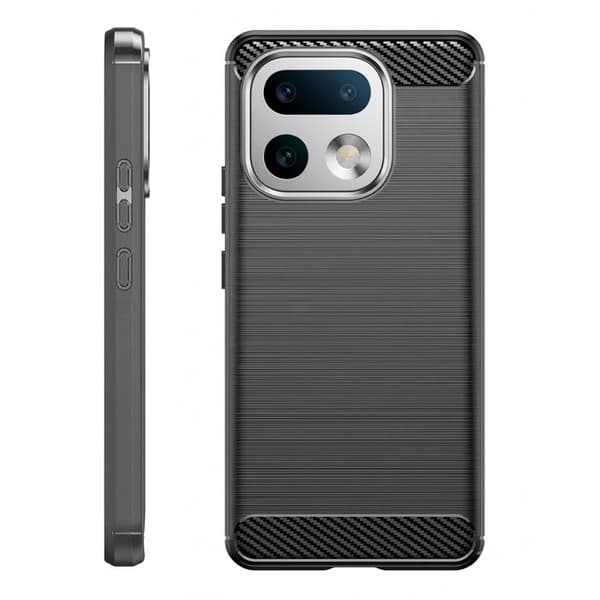 Cover til Realme 16 Pro Plus Carbon Effekt Blød Beskyttelse Stødabsorberende Sort Svart