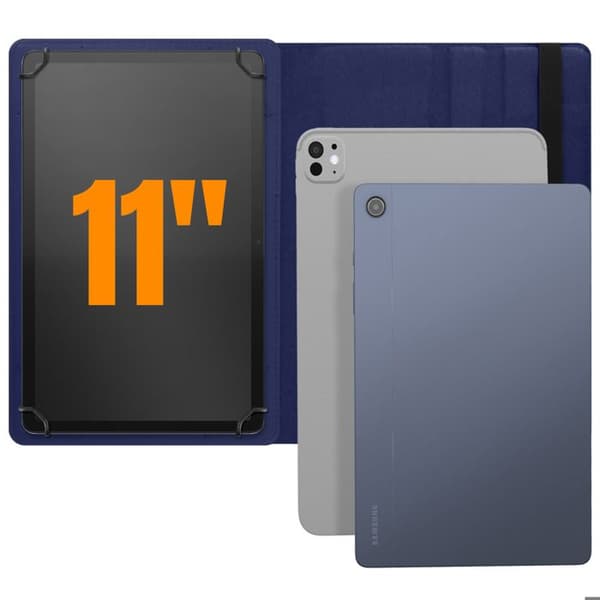 Universelt Etui til 11 Tommer Tablets, Drejeligt Klap 360°, Blå
