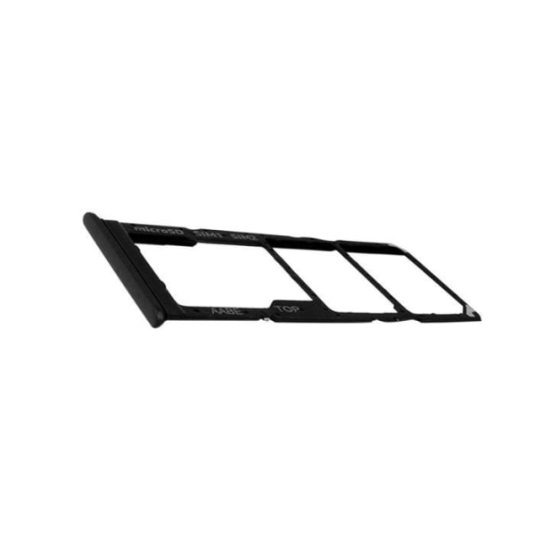 SIM-kortskuffe - Samsung - Galaxy A12 - 2x Nano SIM - 1x Micro SD - Sort Svart