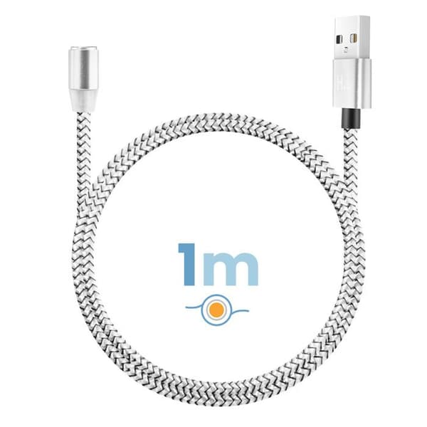 Magnettikaapeli 3-in-1 USB-C / Lightning / Micro-USB USB-A:han 1m Hopea